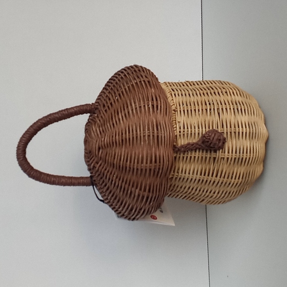 Zara Handbags - Zara Home Wicker Acorn Basket Or Purse